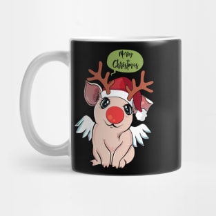 Christmas sweater pig and reindeer Mug